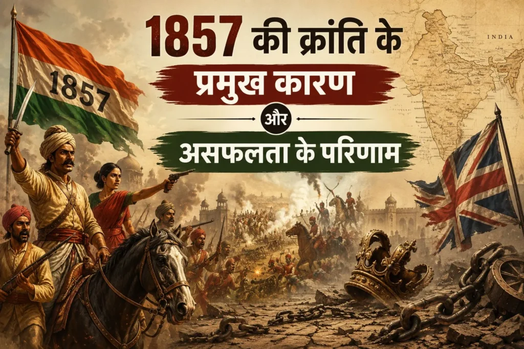 1857 की क्रांति के प्रमुख कारण और असफलता के परिणाम