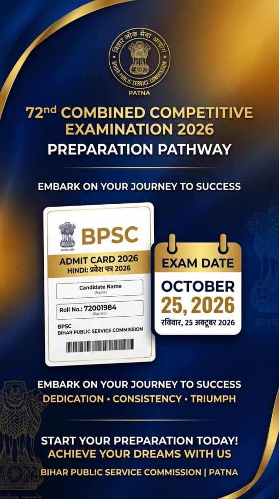 BPSC 72nd Prelims 2026 Web Story Cover